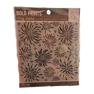 Hero Arts Fireworks 6x6 Background Cling Rubber Stamp Bold Prints